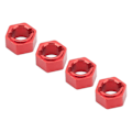 Pikkukuva 5 / 8: 7 mm:n kuusikulmainen pyörän napa Ammattimainen alumiiniseos RC-pyörän kuusiokoloavainadapteri FMS FCX24 1/24 RC-autoon, punainen