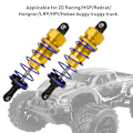 Miniatyrbillede 8 af 8: 2 stk. 92 mm RC olietryksjusterbar forreste støddæmper Passer til ZD Racing 7358 1/10 RC CarGolden