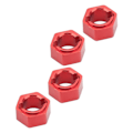 Pikkukuva 7 / 8: 7 mm:n kuusikulmainen pyörän napa Ammattimainen alumiiniseos RC-pyörän kuusiokoloavainadapteri FMS FCX24 1/24 RC-autoon, punainen