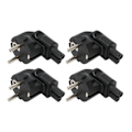 Miniatyrbillede 5 af 8: 4 stk. EU4.8MM til IEC320 C5 Strømadapter Universal Standard Computer Strømadapter EU Stik 100‑250V