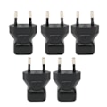Miniatyrbillede 7 af 8: 5 stk. EU-stik til IEC320 C7 strømadapter EU-stik han til IEC320 C7 hun strømstikadapter Albuekonnektor EU-stik 125‑250V