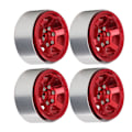 Miniatyrbild 6 av 8: 4 st 1,9 tum RC Beadlock Hjulnav Aluminiumlegering CNC RC Hjulfälgar Navbyte för Axial SCX10 för Hsp Red