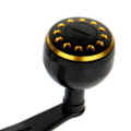 Pikkukuva 5 / 8: Baitcasting-kelan kahva 32 mm / 1,26 tuumaa ergonominen metallinen kalastuskela kahva Baitcasting DSH019 musta kulta