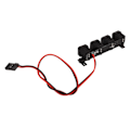 Miniatyrbillede 6 af 8: RC Bil Tag LED Lys Stærk Spotlight Justerbar Sokkel til Axial SCX24 FCX24 1/18 1/24 Firkantet Lys
