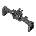 Pikkukuva 3 / 8: CNC taka-akselikotelo FMS:lle FCX24 1/24 RC-auton korotukseen, levennetyt taka-akselikotelot messinkisillä hammaspyöräruuveilla, musta