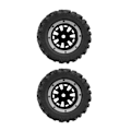 Pikkukuva 7 / 8: 2kpl RC-auton kumirenkaat, vahva pito, joustava, vahva vaimennus, RC-kumirenkaat ZD Racing 1/7 RC-autoon, hopea