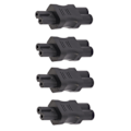 Miniatyrbillede 6 af 8: 4 STK IEC320 C6 til IEC320 C7 Strømadapter Plug and Play PDU Chassis Strømkonverter til Computer Laptop