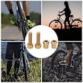 Miniatyrbillede 7 af 8: 4 STK RISK Titanlegering M5*18 frempindsskruer til mountainbike landevejscykler Bolte Udskiftningstilbehør (guld)