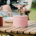 Miniatyrbild 5 av 8: Gasbehållare Skyddslock Portabelt PU-läder gasbehållareskydd för utomhuscampingtillbehör Rosa