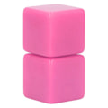 Miniatyrbild 6 av 8: 6st Blank tärningsuppsättning rätvinklig plast hexaedriska kuber Klassrumsbrädspel DIY Math Counting Undervisningsparty Favor Fun Pink