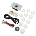Miniatyrbild 3 av 8: DIY USB Controller Dator Rocker Oval Ball Joysticks med Control Chip för Arcade Game White