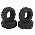 Miniatyrbild 1 av 8: 4 ST RC Crawler däck 1,25 tum flexibelt slitstarkt RC gummidäck för SCX24 1/24 RC bilar