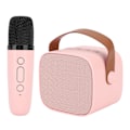 Miniatyrbild 7 av 8: Mini karaokemaskin med trådlös mikrofon Bärbar Bluetooth-högtalare för barn Vuxna Rosa