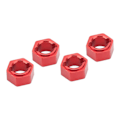 Pikkukuva 8 / 8: 7 mm:n kuusikulmainen pyörän napa Ammattimainen alumiiniseos RC-pyörän kuusiokoloavainadapteri FMS FCX24 1/24 RC-autoon, punainen
