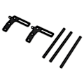 Miniatyrbillede 3 af 8: RC frontkofanger aluminiumslegering modelbil frontkofanger udskiftning til 1/10 RC bil sort