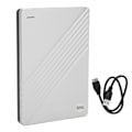 Miniatyrbillede 1 af 8: Ekstern Harddisk Ultratynd 2.5 Tommer USB 3.0 Aluminiumlegering Plug and Play Mobil Harddisk til Computer TV Telefon Sølv 320GB