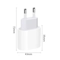 Miniatyrbild 2 av 5: 1 meter lång datakabel + iPhone-laddare för Apple 11/12/13 USB-C vit