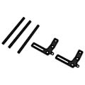 Miniatyrbillede 5 af 8: RC frontkofanger aluminiumslegering modelbil frontkofanger udskiftning til 1/10 RC bil sort