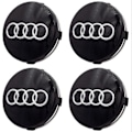 Miniatyrbilde 3 av 5: 4 stk. Passer til Audi A6L A8 A1 A3 A4 A6 C5 Q7 importert Q5L hjulkapsel nav senterdeksel svart dekkdeksel 60mm