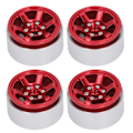 Miniatyrbild 7 av 8: 4 st 1,9 tum RC Beadlock Hjulnav Aluminiumlegering CNC RC Hjulfälgar Navbyte för Axial SCX10 för Hsp Red