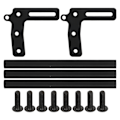 Miniatyrbillede 1 af 8: RC frontkofanger aluminiumslegering modelbil frontkofanger udskiftning til 1/10 RC bil sort