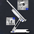 Miniatyrbillede 4 af 5: Universal Kølende Tablet Stand Justerbar Aluminium Computer Stand 4 Køleblæsere Bærbar Laptop Stand