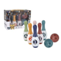Miniatyrbillede 4 af 8: Bowlingsæt til børn 6 stk kegler og 2 stk bolde Pædagogisk småbørn Mini bowlinglegetøj til udendørs leg indendørs