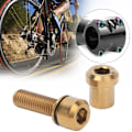 Miniatyrbillede 5 af 8: 4 STK RISK Titanlegering M5*18 frempindsskruer til mountainbike landevejscykler Bolte Udskiftningstilbehør (guld)