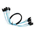 Miniatyrbilde 1 av 8: MINI SAS 4SATA Overføringskabel Kobles til SDD Harddisk Datamaskin Server Høy Hastighet 7P til 4SATA Datakabel 0.5m