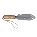 Miniatyrbilde 6 av 8: Mini Trowel Backpacking Spade Multifunksjonelt rustfritt stål for hagearbeid Planting Utendørs Overlevelse Sølv