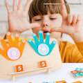 Miniatyrbillede 2 af 4: Montessori digitalt undervisningsmateriale til børn, børnehave læring addition og subtraktion finger matematik kognitive puslespil aritmetiske legetøj