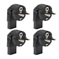 Miniatyrbillede 1 af 8: 4 stk. EU 4,8 mm til IEC320 C13 Konverter 90 Graders Strømstikadapter til Laptop Strømadaptere EU Stik 100‑250V