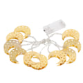 Miniatyrbillede 1 af 8: 10LED Lys Måne Lys String Batteridrevet Smedejern Måne Fairy Lights til Fest Festival dekorationer Varm hvid