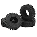 Pikkukuva 2 / 8: 4kpl RC rengaskuoria 1,25 tuuman kumirenkaat RC-tarvikkeet AXIAL 1/24 SCX24:lle FMS 1/24 FCX24:lle musta