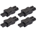 Miniatyrbillede 1 af 8: 4 STK IEC320 C6 til IEC320 C7 Strømadapter Plug and Play PDU Chassis Strømkonverter til Computer Laptop