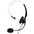 Miniatyrbillede 3 af 8: Enkelt Øre Headset Komfortabelt Letvægts Støjreducerende Kablet Computer Headset med Mikrofon til Call Center Kontor Enkelt 3,5 mm Port