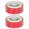 Miniatyrbilde 2 av 8: 2 ST Sykkelstyre omslagsremmer Høy elastisk PU og EVA-gradient Fargerik dempende sykkelstangteip for sykling Rød gul og lilla