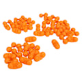 Miniatyrbilde 7 av 8: 50 stk Fiske Dobbel Rangle Metall Havfiske Attraktor Bell Beads med plastetui for å lokke fisk oransje