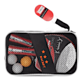 Miniatyrbilde 1 av 8: Pingpong Paddle Ball Set 2 stk Bordtennisracketer 3 stk Baller Tre Gummi Myk svampracket for trening Øving Rød