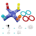 Miniatyrbild 2 av 8: Uppblåsbar Pool Ring Toss Game Pool Floats Leksaker Spel Set med 4st Hoop och Inflator Vatten Underhållning Interactive Game