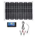 Miniatyrbild 1 av 8: Solpanelssats 18W 18V Monokristallin Solpanel 30A Dubbel USB 12V 24V Laddningskontroll för Camping RV