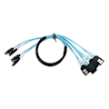 Miniatyrbilde 3 av 8: MINI SAS 4SATA Overføringskabel Kobles til SDD Harddisk Datamaskin Server Høy Hastighet 7P til 4SATA Datakabel 0.5m