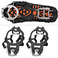 Miniatyrbillede 4 af 8: 1 par 18 tænder Anti-slip Ice Cleat Skovgreb Spikes Crampons Stegjern til Sne Jord Vandring KlatringM