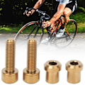 Miniatyrbillede 4 af 8: 4 STK RISK Titanlegering M5*18 frempindsskruer til mountainbike landevejscykler Bolte Udskiftningstilbehør (guld)