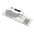 Miniatyrbild 3 av 8: 104 Tangenters Mekaniskt Gamingtangentbord 28 Bakgrundsbelysningslägen Blå Brytare Plug and Play RGB Trådbundet Datortangentbord för Windows för Linux Vit Grå