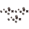 Miniatyrbillede 2 af 8: 21 stk. Flerfacetteret terningesæt Vandtæt Sikkert Praktisk Puslespil Brætspil Polyhedral Terningesæt Gennemsigtig Sort
