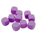 Pikkukuva 2 / 8: 30 kpl hauskoja tyhjiä noppia Set DIY Puzzle Pyöreä kulma 6-sivuiset nopat lautapeleihin Matematiikan oppiminen Violetti