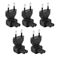 Miniatyrbillede 2 af 8: 5 stk. EU-stik til IEC320 C7 strømadapter EU-stik han til IEC320 C7 hun strømstikadapter Albuekonnektor EU-stik 125‑250V