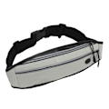 Miniatyrbild 3 av 8: Löparbälte för män kvinnor Reflex midja Fanny Pack Multifunktionell PU-telefonhållare för utomhussport ljusgrå