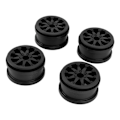 Pikkukuva 4 / 8: 4 sarjaa 2,2 tuuman pyöränvanne Nylon RC auton pyöränvanne Axial SCX10 Wraith RR10 1/10 RC autoille musta